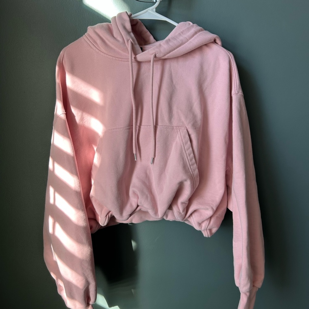 GAP Light Pink/ Mauve Scrunched Waist Hoodie